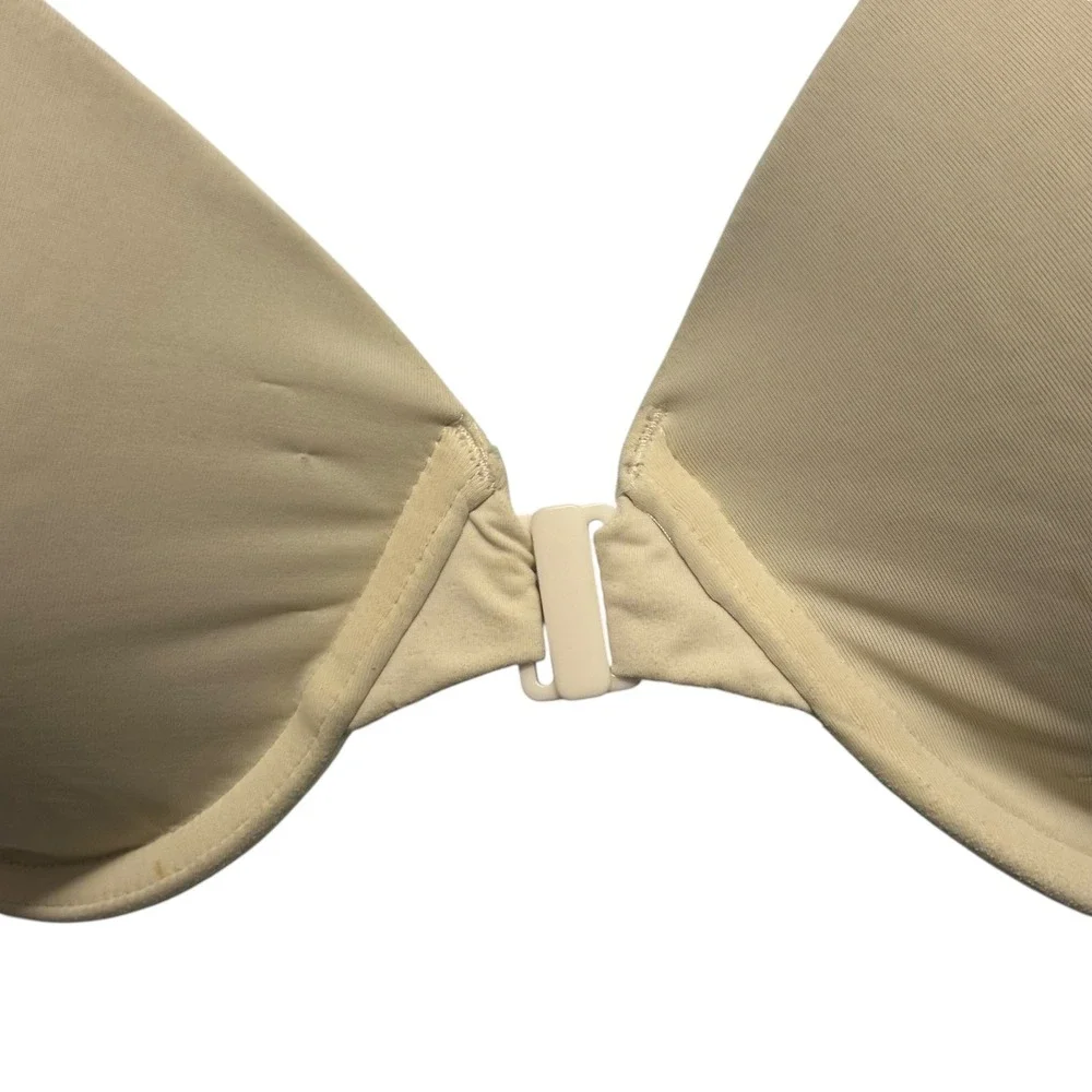 Victorias Secret T-Shirt Lightly Lined Demi Bra Nude Mesh Racerback 38D